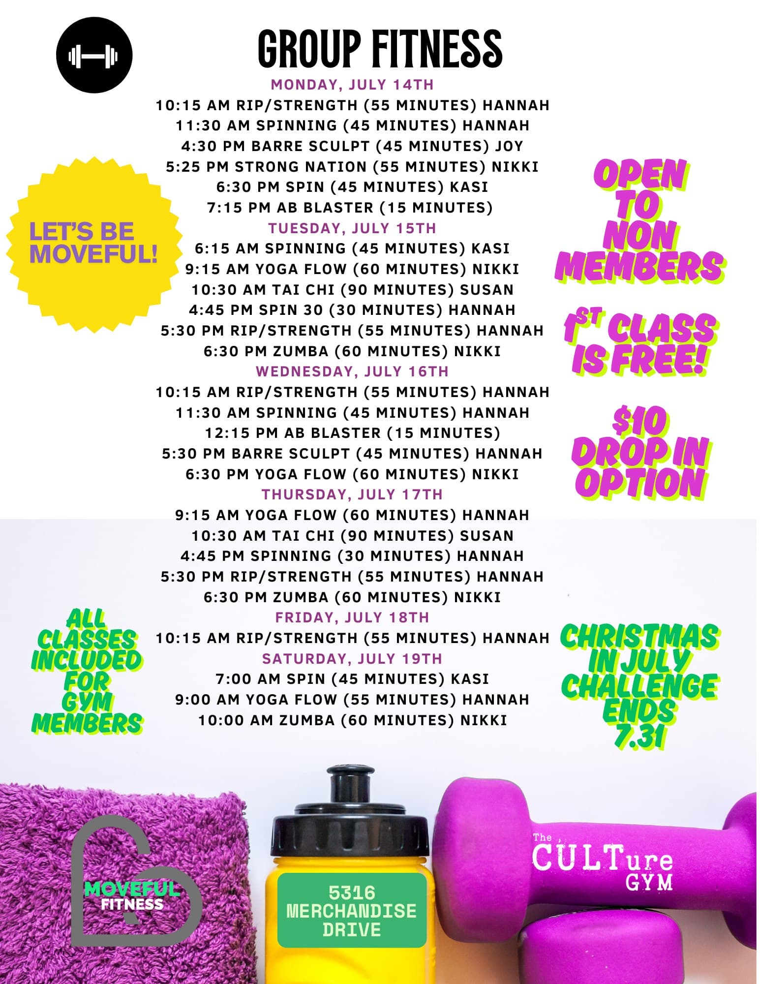 Group fitness classes in full swing! Join us! 🏋️‍♀️